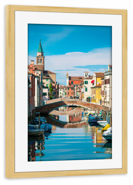 Poster mit Rahmen kiefer "Chioggia - Kleines Venedig" artboxONE - Reise,Städte / Venedig
