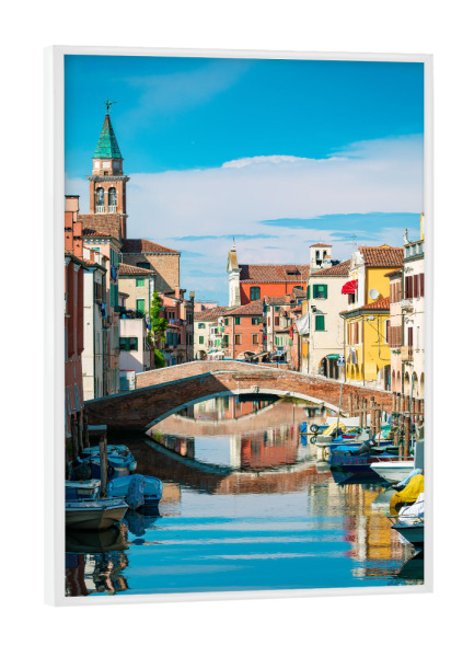 Poster mit weißem Rahmen "Chioggia - Kleines Venedig" artboxONE - Reise,Städte / Venedig