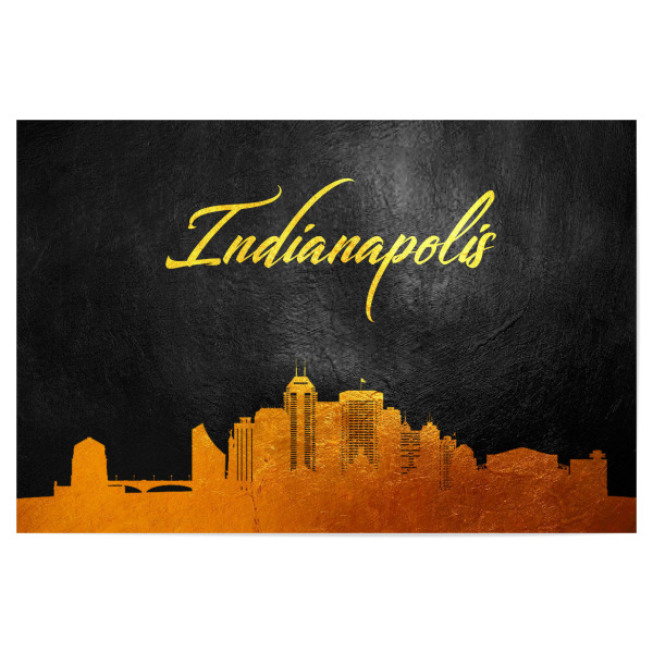Poster 30x20 cm "Indianapolis Indiana Gold Skyline" artboxONE - Städte - Indianapolis,Indiana,Gold,Skyline,City,Stadt