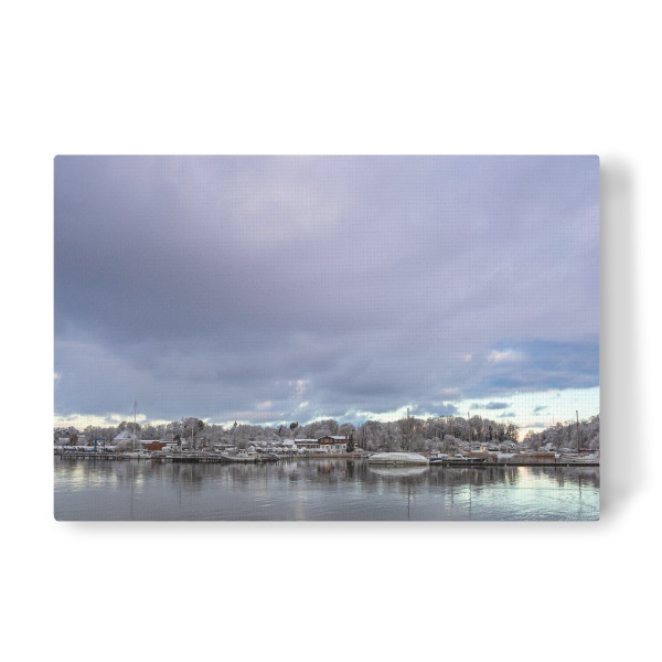 Leinwandbild "Warnow, Bäume und Wolken" artboxONE - Natur,Reise,Architektur,Städte / Weitere