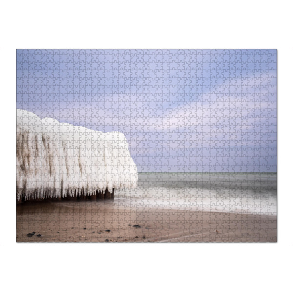 Puzzle Ravensburger "Strand, Buhne, Eis und Meer" artboxONE - Natur,Reise,Reise / Strand und Meer