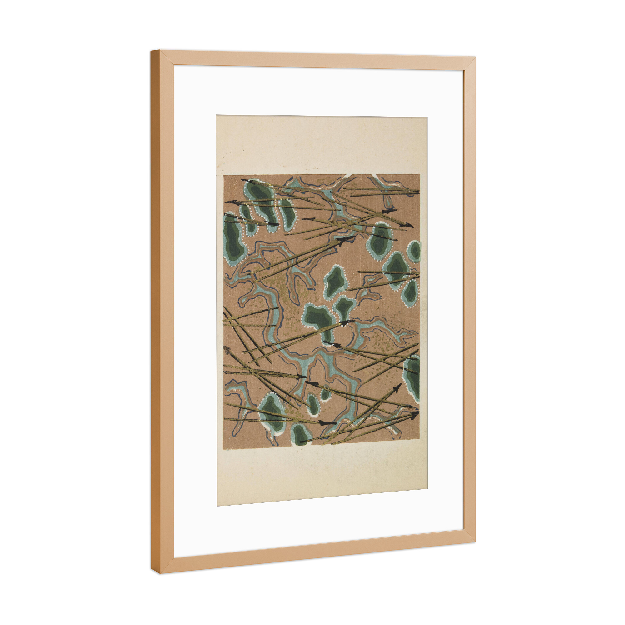 Poster mit Rahmen Kupfer "Kamisaka Sekka" artboxONE - Natur,Floral