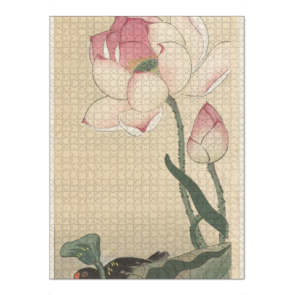 Puzzle Ravensburger "Teichralle mit Lotusblumen" artboxONE - Natur,Floral