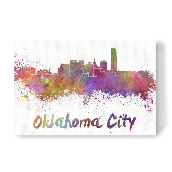 Leinwandbild "OKLAHOMA CITY skyline in" artboxONE - Städte,Abstrakt,Architektur
