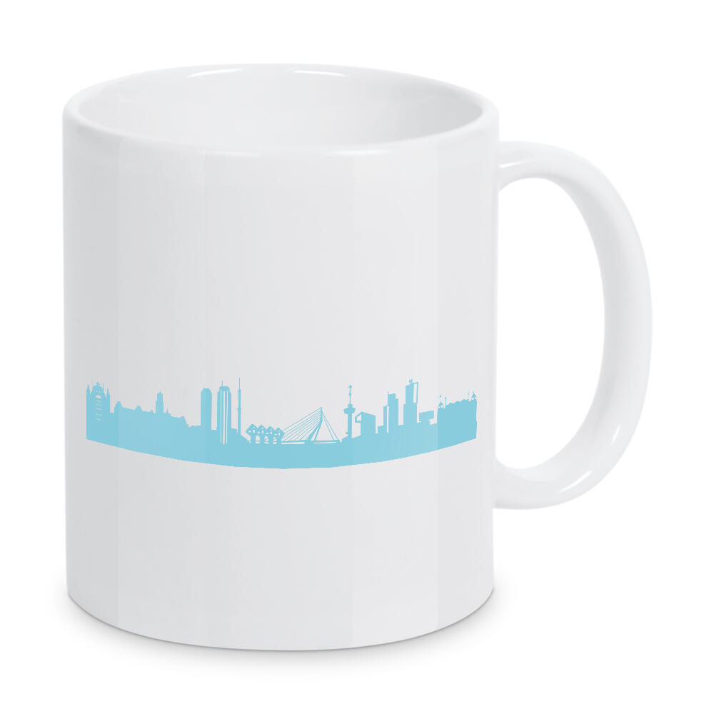 Tasse "ROTTERDAM 08 Skyline Pastel-Blue Print monochrome" artboxONE - Städte,Abstrakt,Architektur,Städte / Weitere