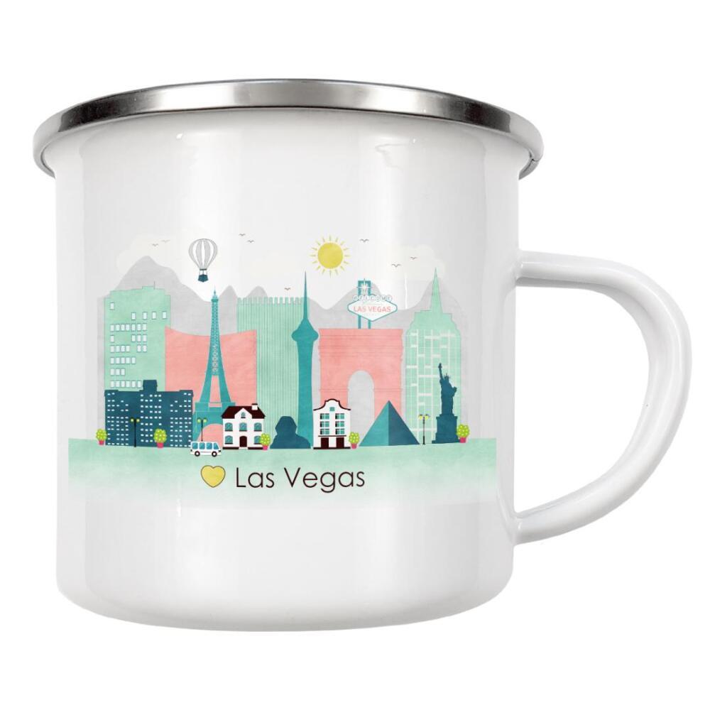 Emaille Tasse "Las Vegas Skyline" artboxONE - Reise,Reise / Länder,Städte / Las Vegas