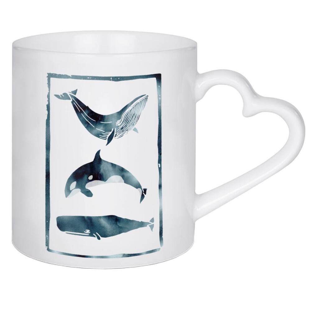 Herztasse "Whale II" artboxONE - Natur,Tiere - Whale,Nature,Wal,See,Fisch,Meer,Ozean,Flossen,Willy