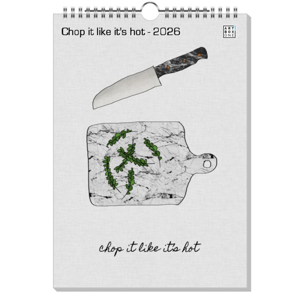 artboxONE Wandkalender A4 2025 Chop it like it's hot Küche