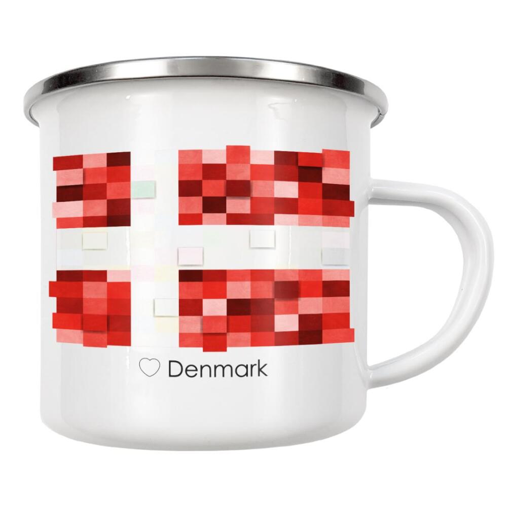 Emaille Tasse "Denmark Flag" artboxONE - Reise,Reise / Länder