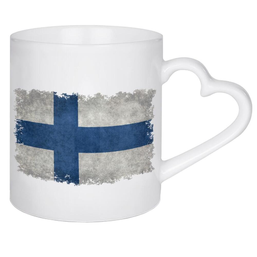 Herztasse "Flag of Finland" artboxONE - Reise,Reise / Länder