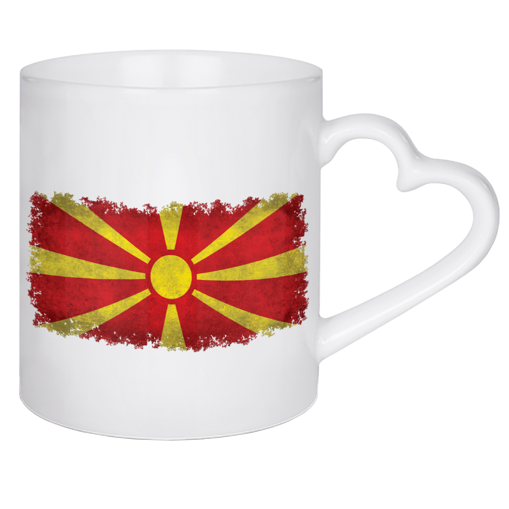 Herztasse "Flag of Macedonia" artboxONE - Reise,Reise / Länder