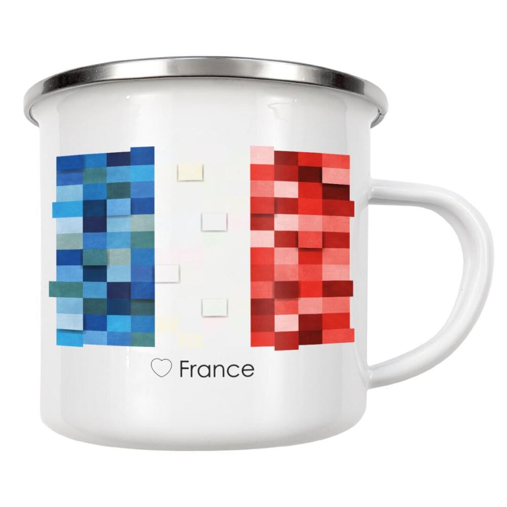 Emaille Tasse "France Flag" artboxONE - Reise,Reise / Länder