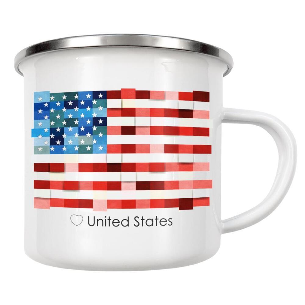 Emaille Tasse "United States USA Flag" artboxONE - Reise,Reise / Länder