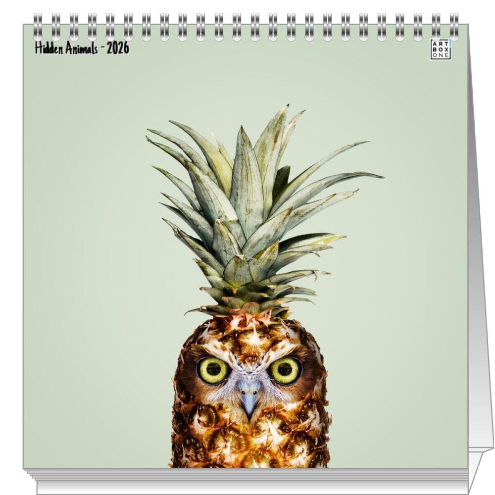 artboxONE Tischkalender 2024 Hidden Animals Tischkalender Groß 2025 Tiere