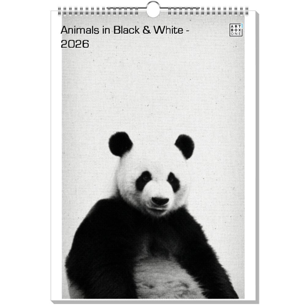 artboxONE Wandkalender A3 2025 Animals in Black & White Tiere
