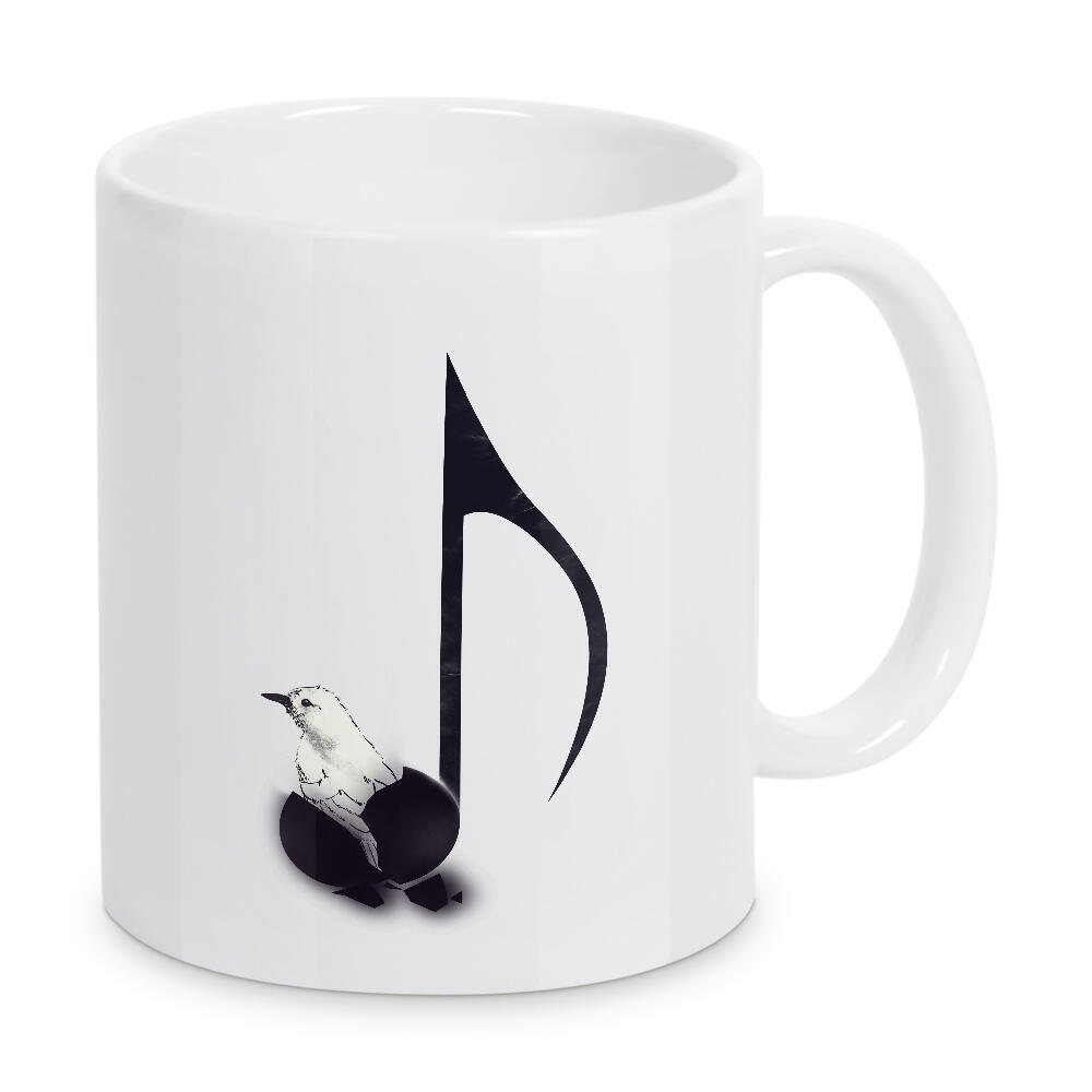 Tasse "Born To Sing" artboxONE - Musik - Vogel,Tiere,Lied,Musik,Musikanmerkungen,Geboren,Niedlich,Lustig,Noten,Musik,Band,Vogel