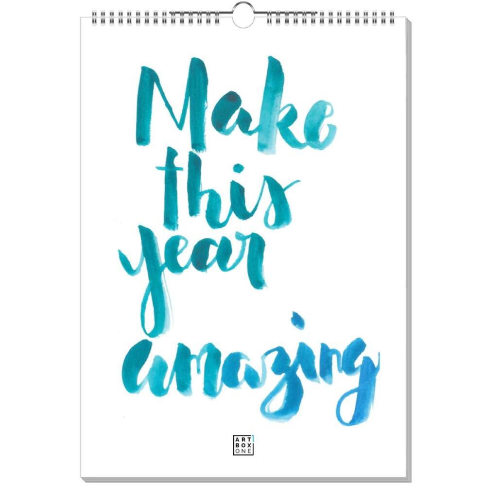 artboxONE Wandkalender A3 2025 Make this year amazing Motivation