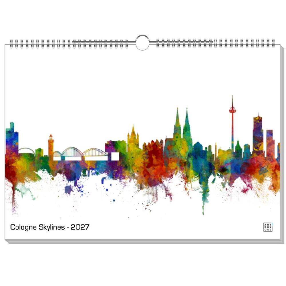 artboxONE Wandkalender A3 2025 Cologne Skylines Köln