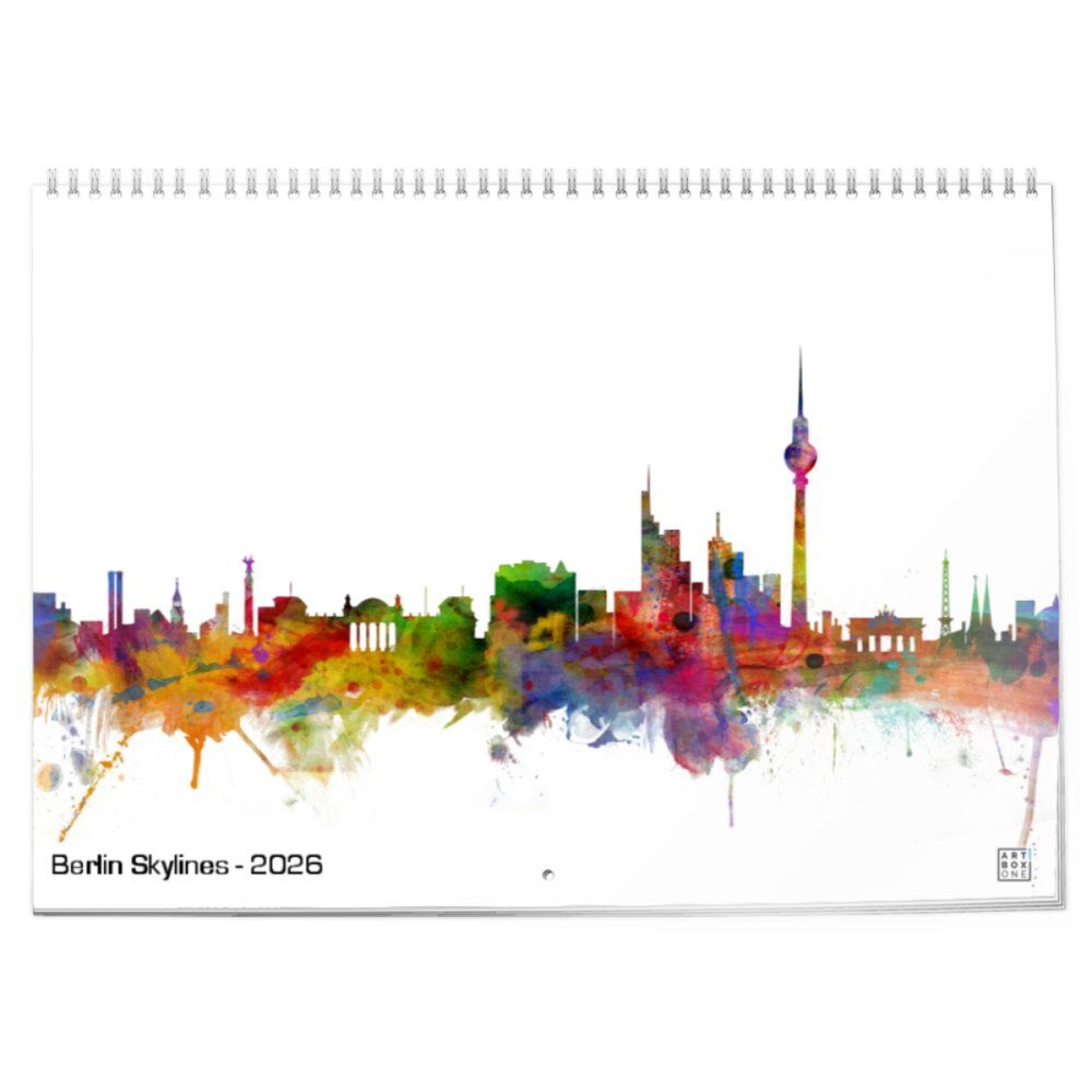artboxONE Klappkalender A3 2026 Berlin Skylines Berlin