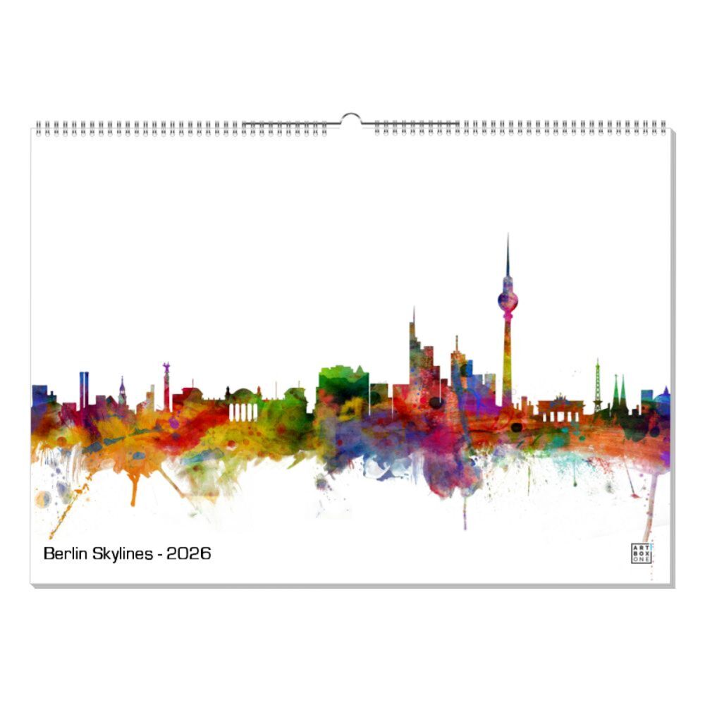 artboxONE Wandkalender A2 2026 Berlin Skylines Berlin