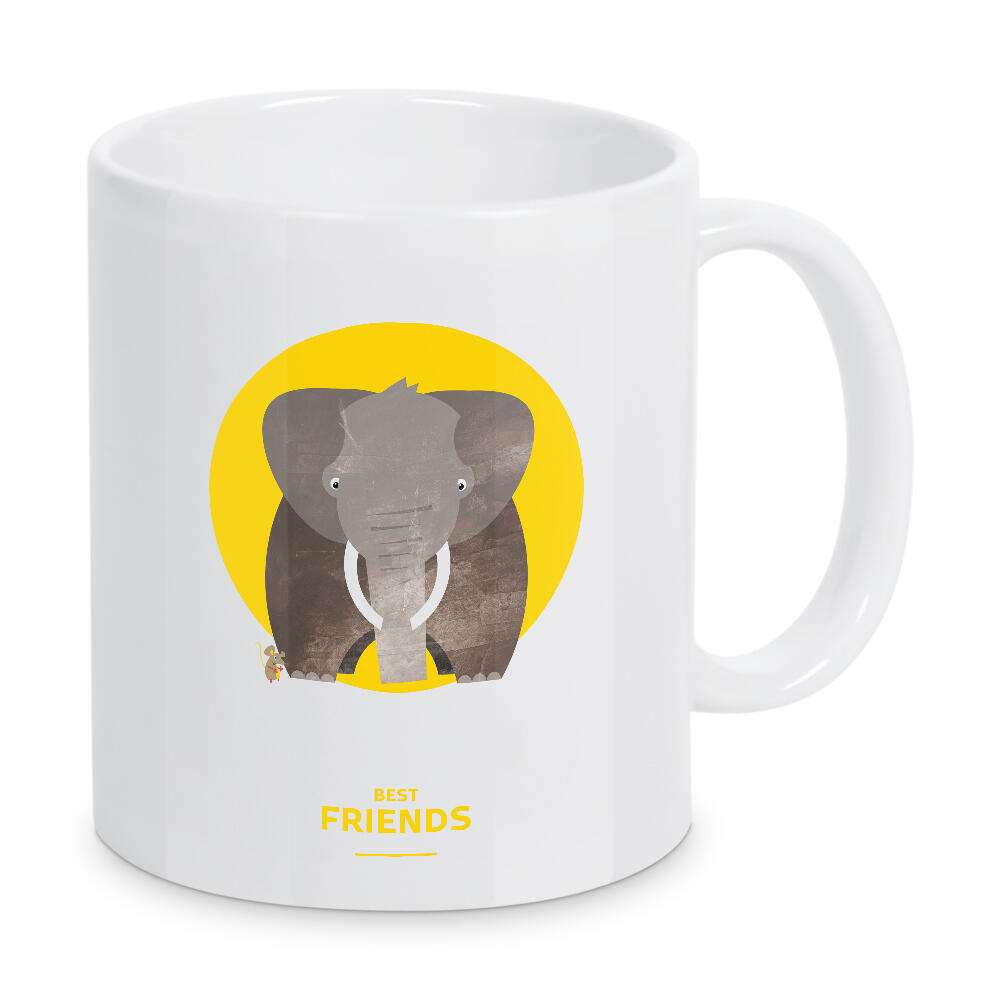 Tasse "Beste Freunde I" artboxONE - Für Kinder - Maus,Elephant,Kreis,Kinderzimmer
