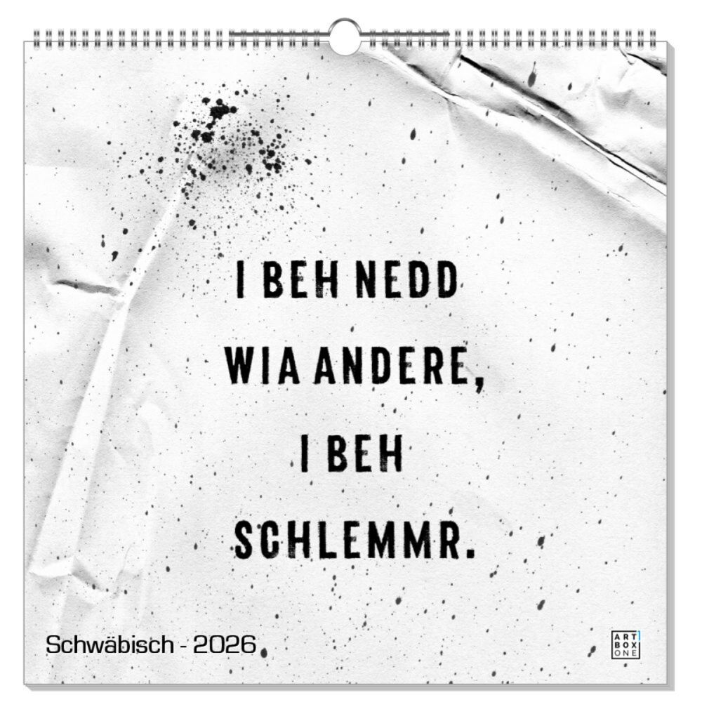 artboxONE Wandkalender Quadratisch XXL 2026 Schwäbisch Schwäbisch