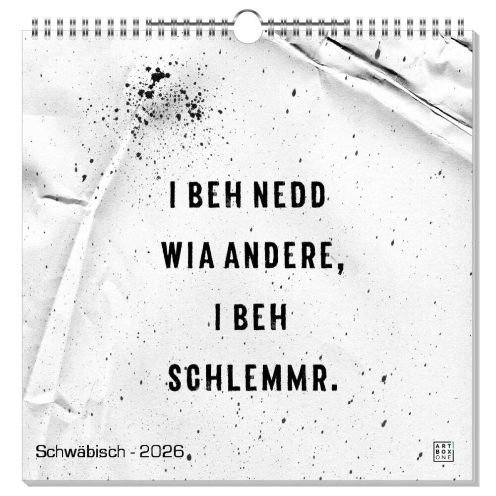 artboxONE Wandkalender Quadratisch 2026 Schwäbisch Schwäbisch