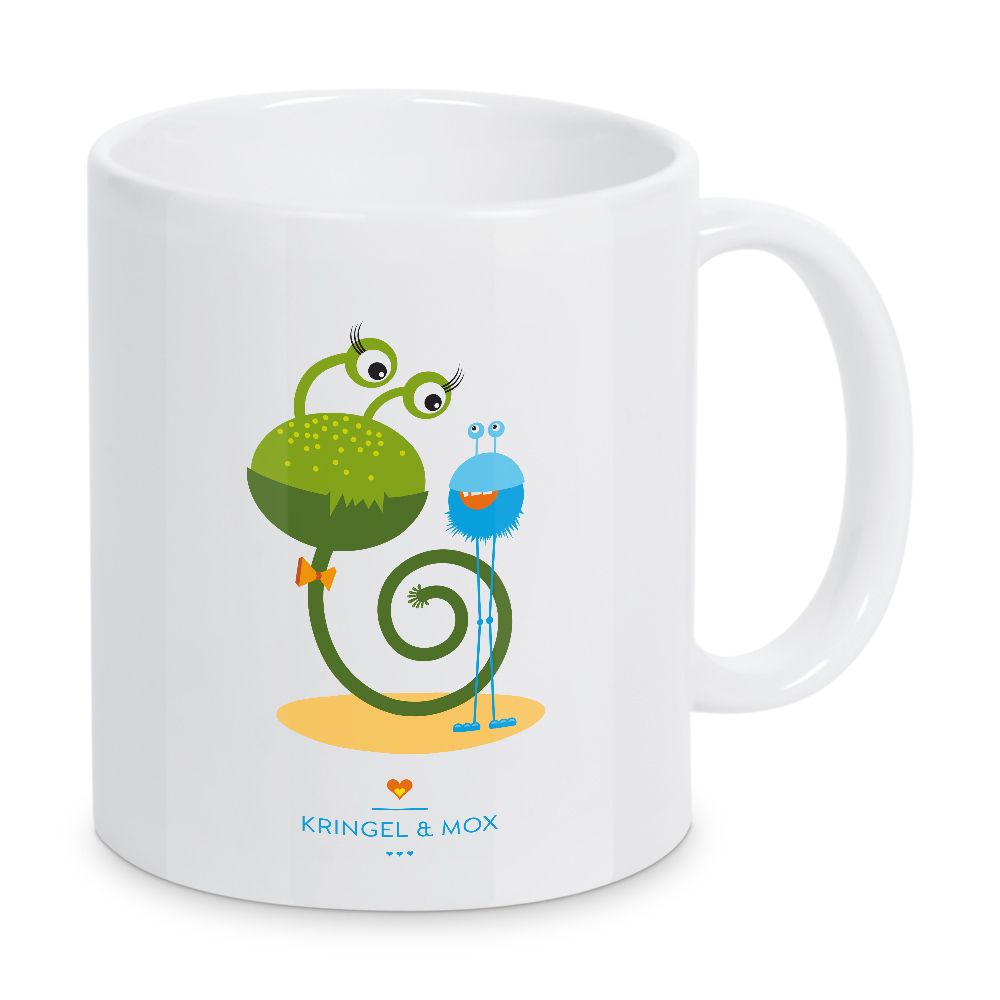 Tasse "Kringel und Mox" artboxONE - Für Kinder - Monster,Freundschaft,Freunde,Friends,Kinderzimmer