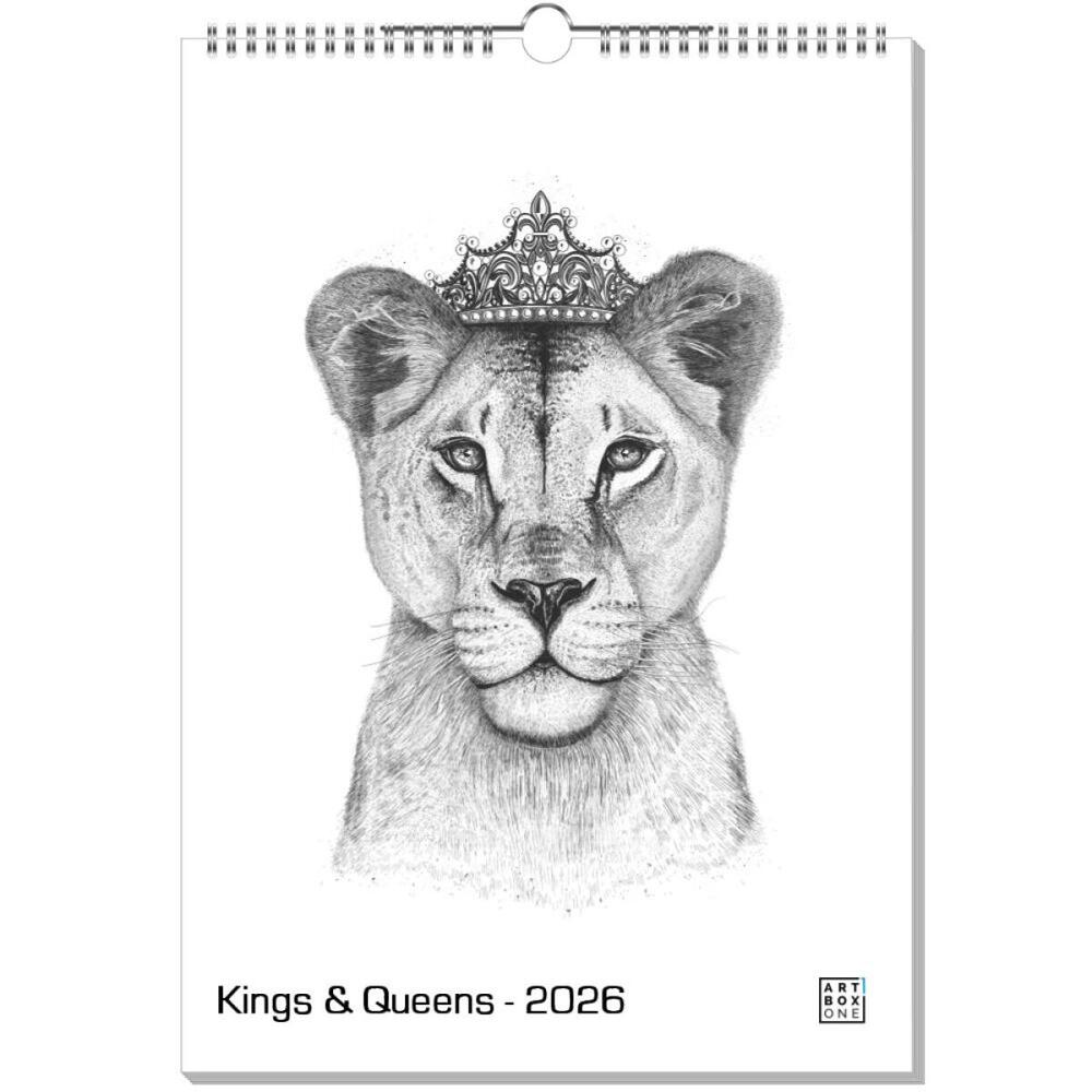 artboxONE Wandkalender A3 2025 Kings & Queens Tiere