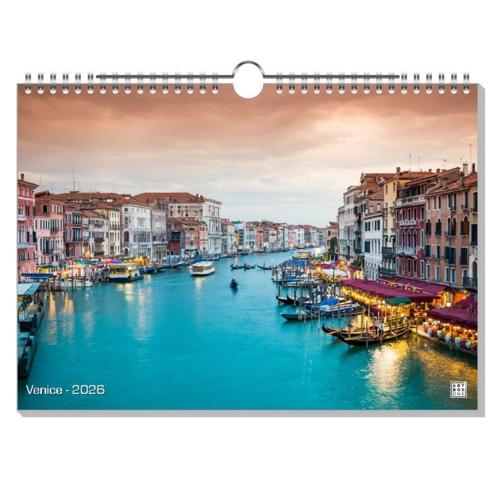 artboxONE Wandkalender A4 2026 Venice Venedig