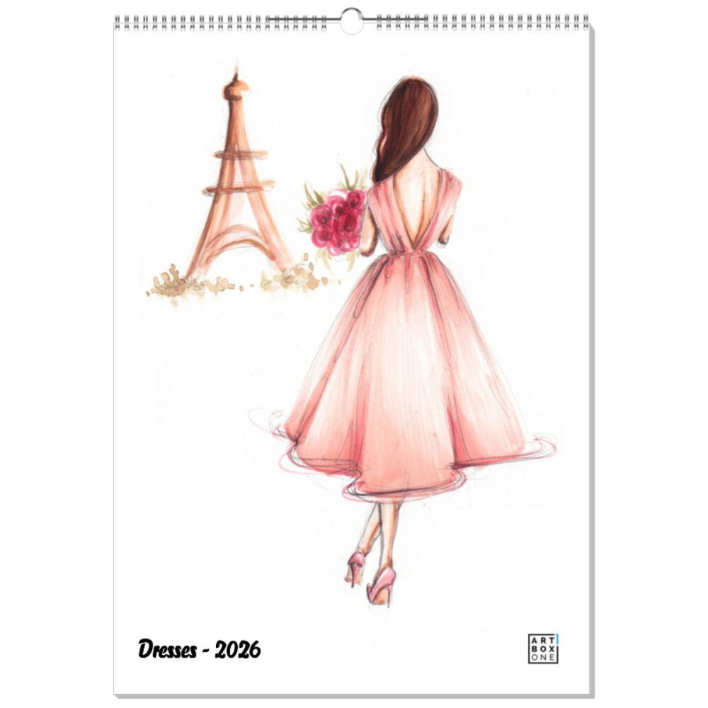 artboxONE Wandkalender A2 2026 Dresses Fashion