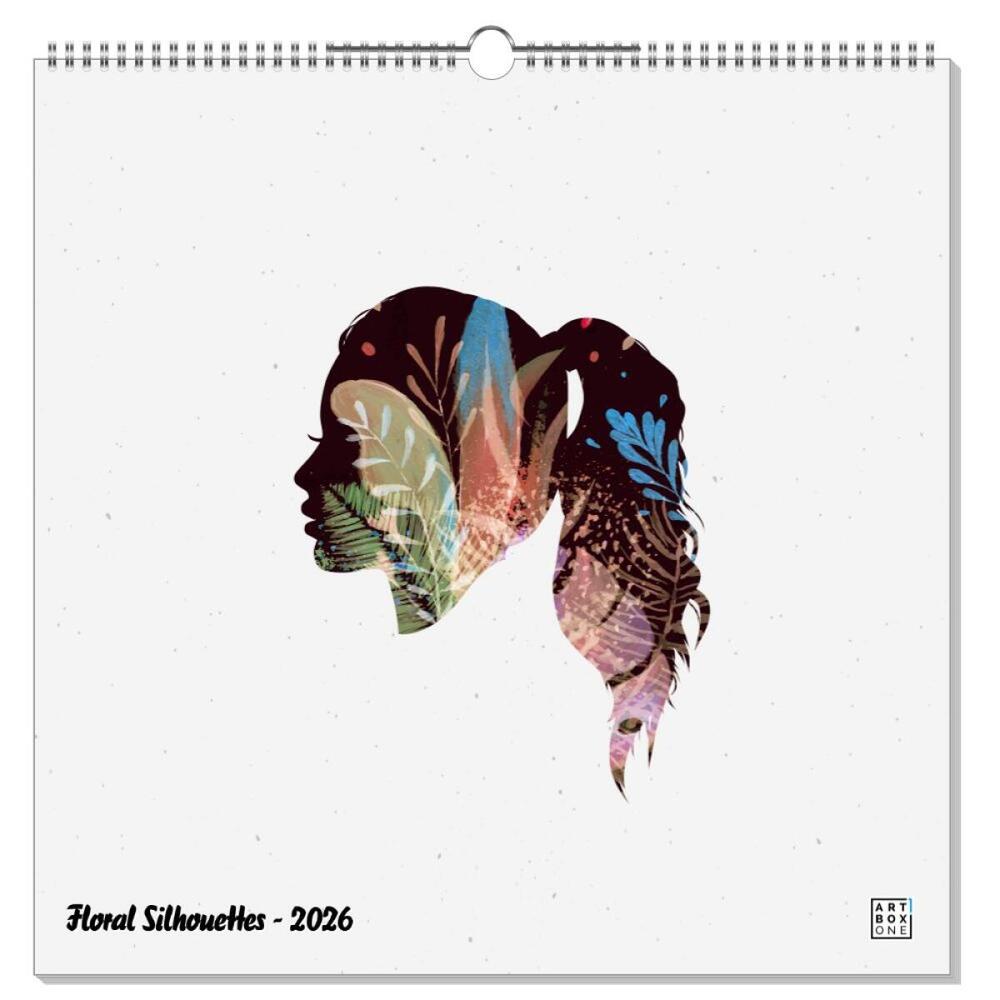 artboxONE Wandkalender Quadratisch XXL 2023 Floral Silhouettes Floral