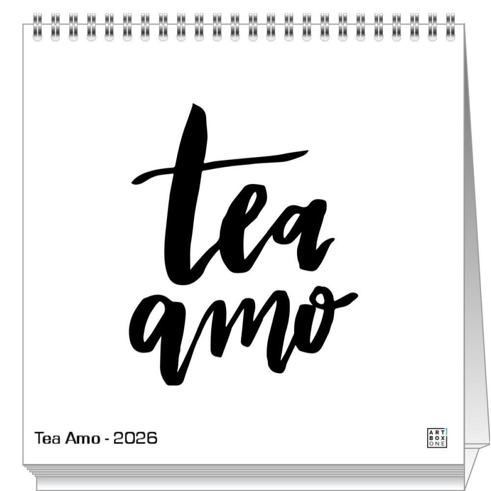 artboxONE Tischkalender 2026 Tea Amo Tischkalender Groß 2026 Typografie