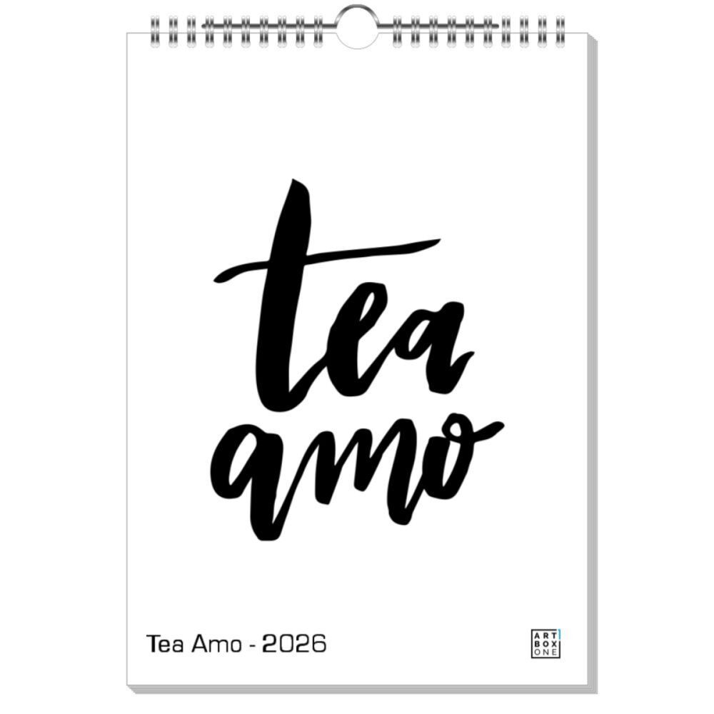 artboxONE Wandkalender A4 2026 Tea Amo Tee