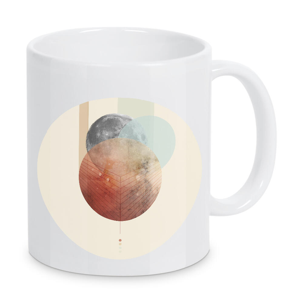 Tasse "Geo Moon II" artboxONE - Abstrakt,Geometrie - Geometrie,Marmor,Marble,Mond,Moon,Skandinavisch