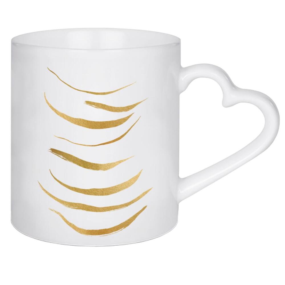 Herztasse "Gold Brush" artboxONE - Abstrakt