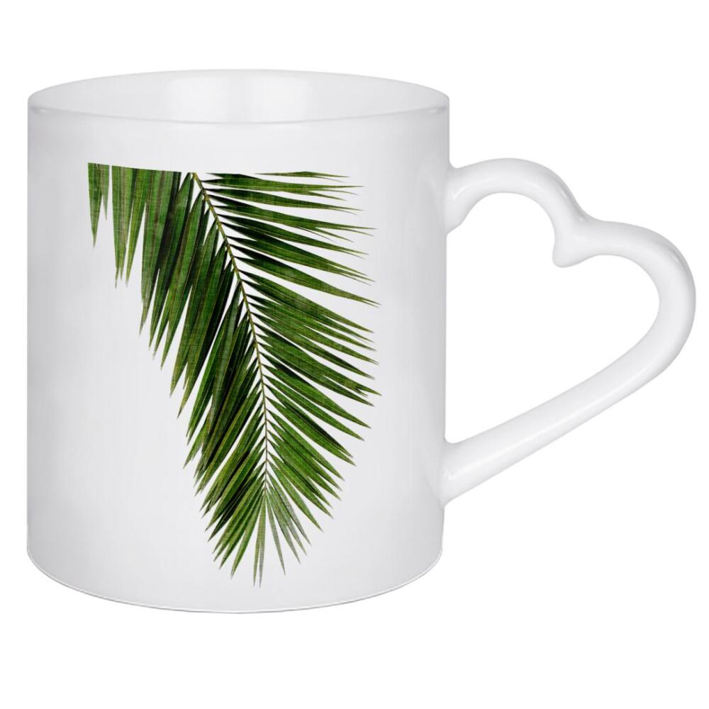 Herztasse "Cohune Palm" artboxONE - Natur,Floral - Cohune,Palmenblatt