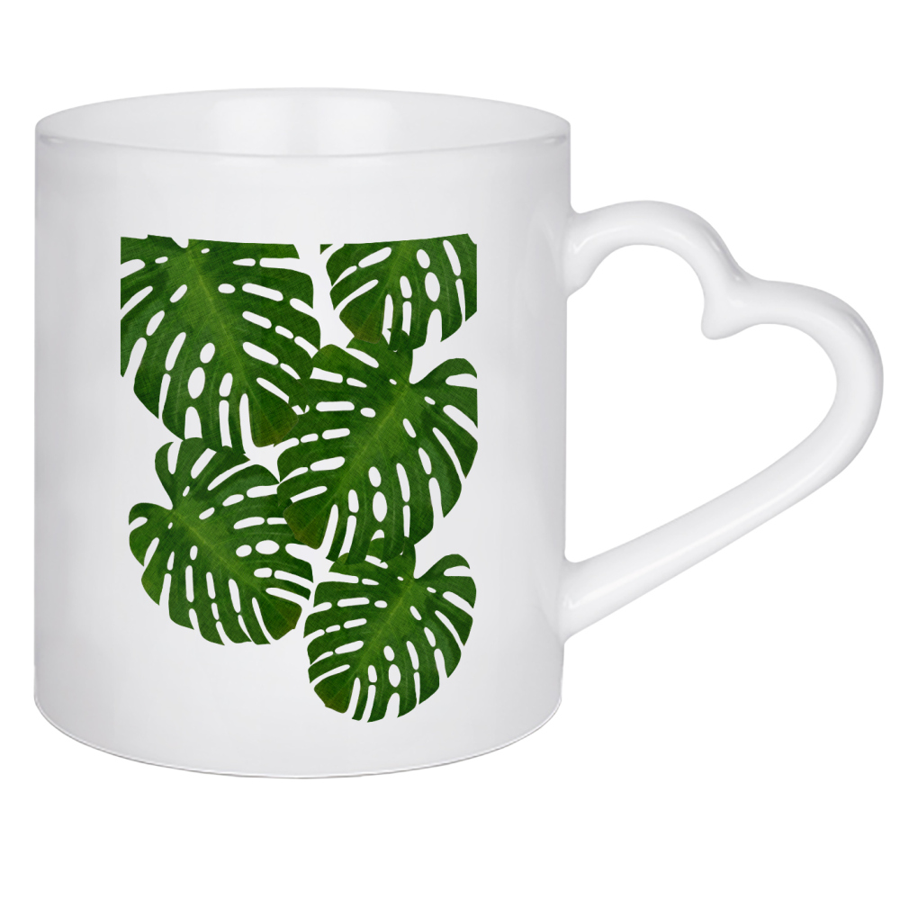 Herztasse "Monstera Palm" artboxONE - Natur,Floral