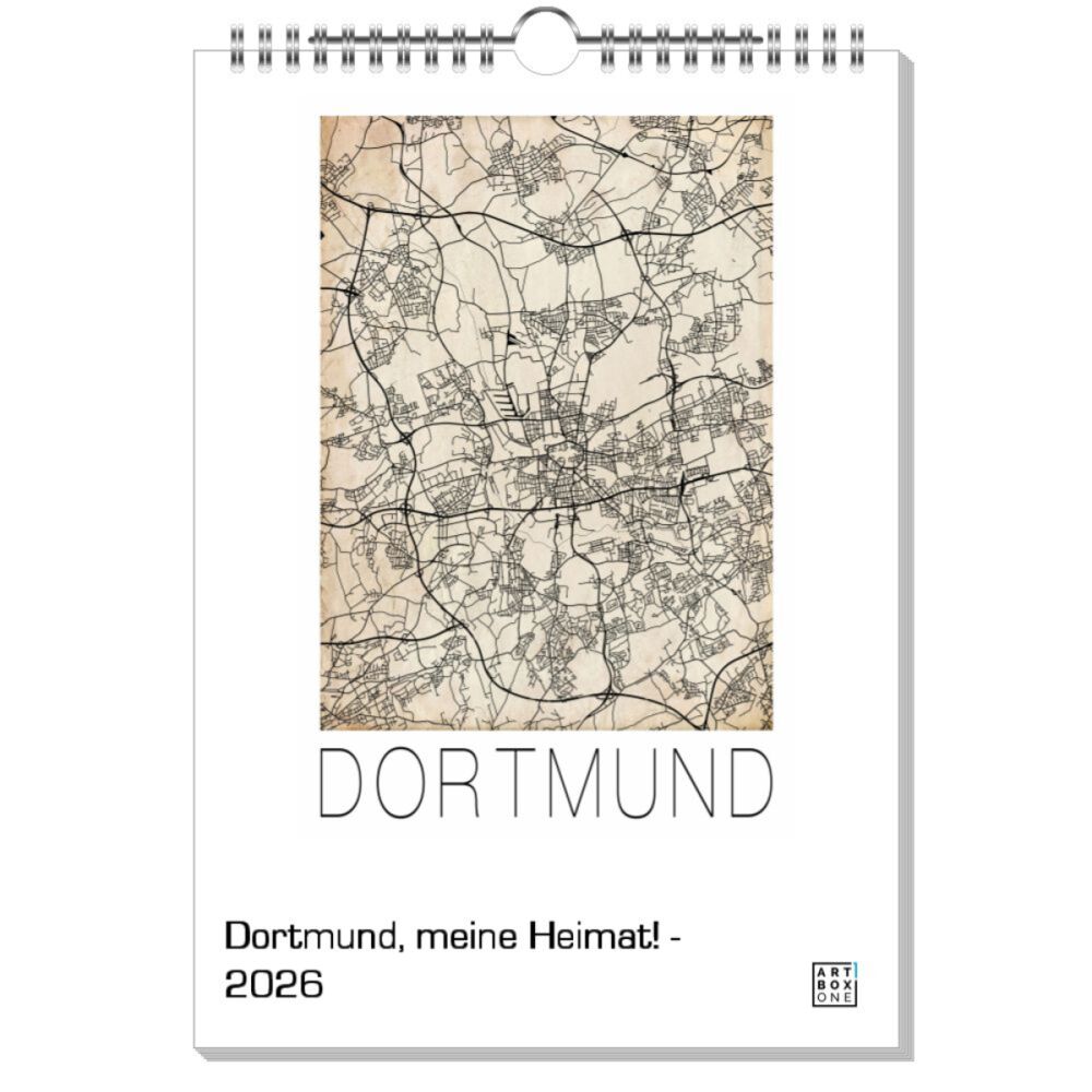 artboxONE Wandkalender A4 2026 Dortmund, meine Heimat! Dortmund