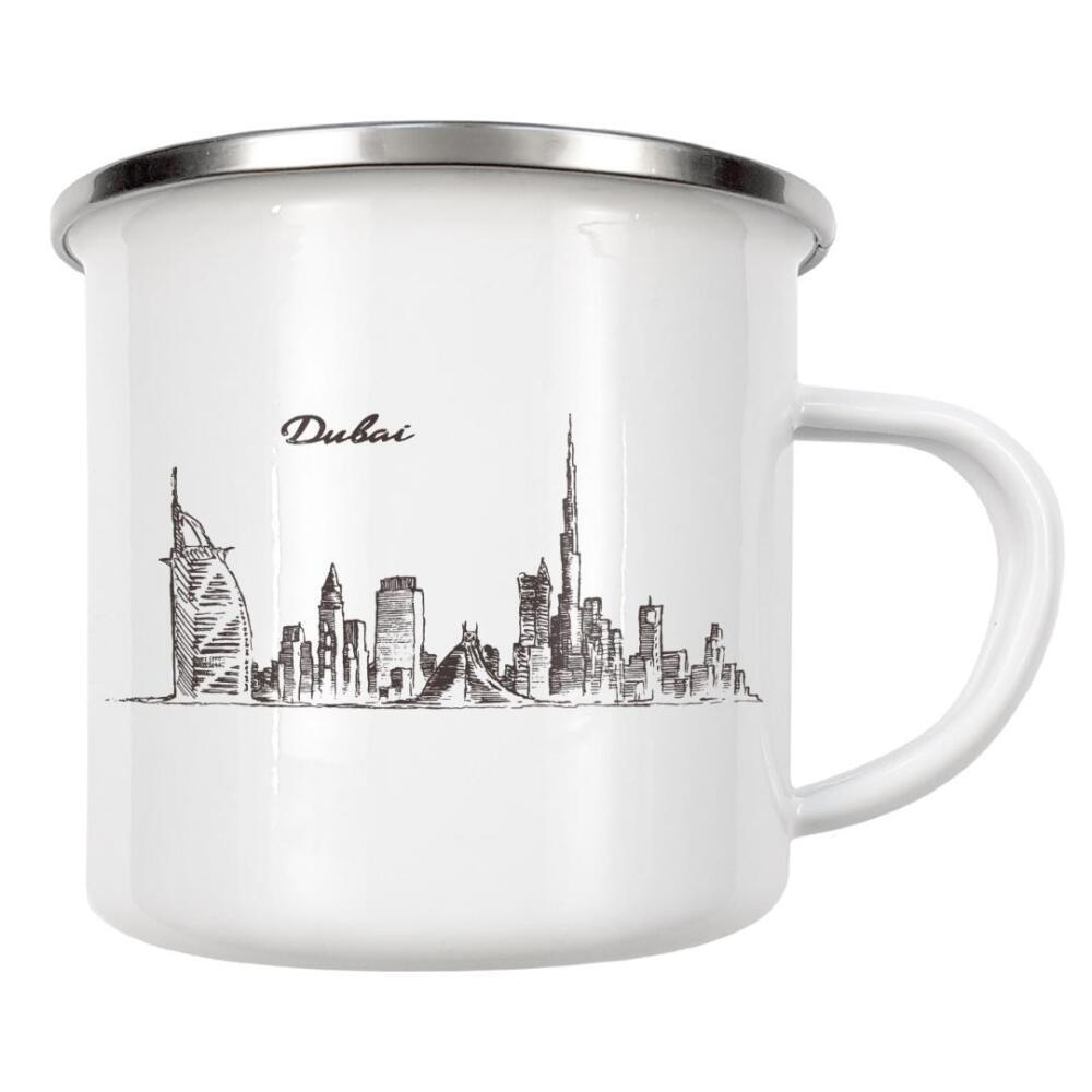 Emaille Tasse "Skyline of Dubai" artboxONE - Städte,Architektur,Städte / Dubai - Dubai