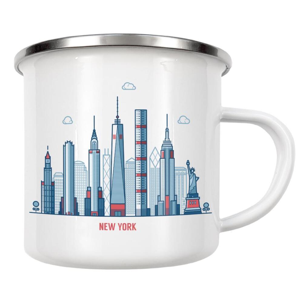 Emaille Tasse "New York 10" artboxONE - Städte,Städte / New York,Architektur