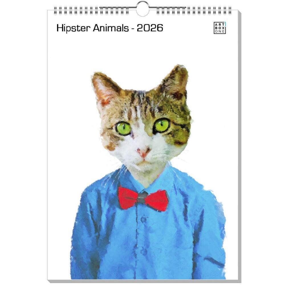 artboxONE Wandkalender A3 2026 Hipster Animals Tiere