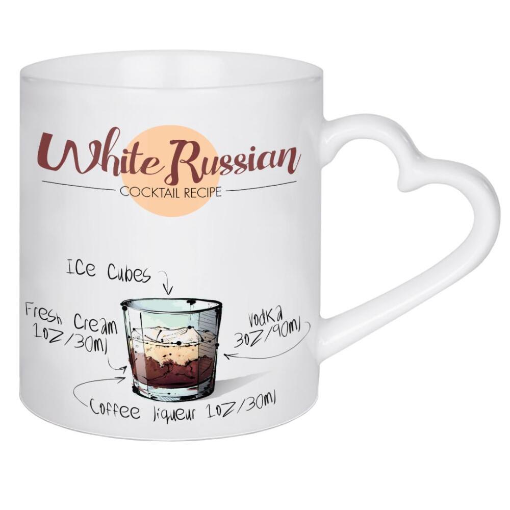 Herztasse "Cocktail White Russian" artboxONE - Essen & Trinken,Essen & Trinken / Alkohol,Festivals