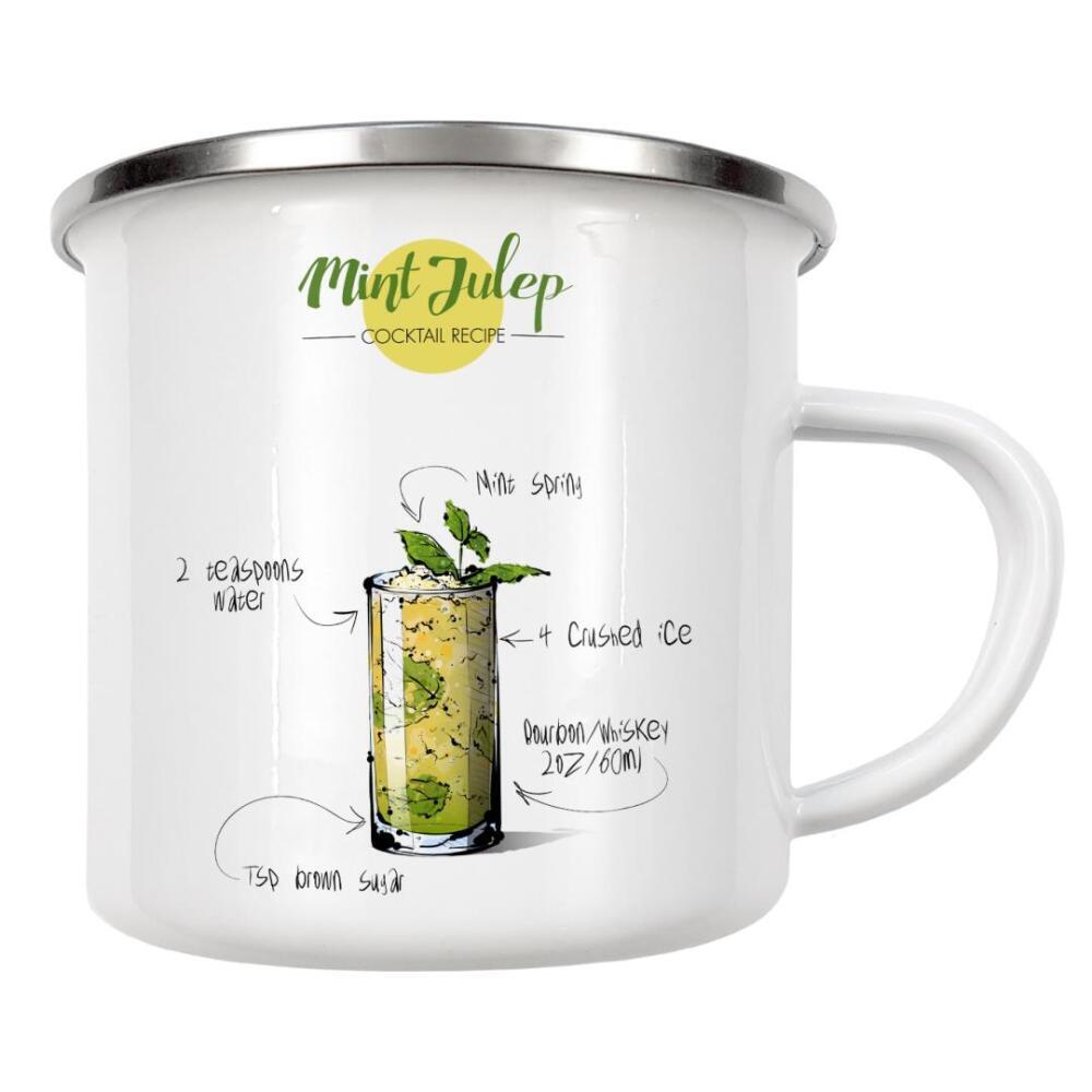 Emaille Tasse "Cocktail Mint Julep" artboxONE - Essen & Trinken,Essen & Trinken / Alkohol,Festivals