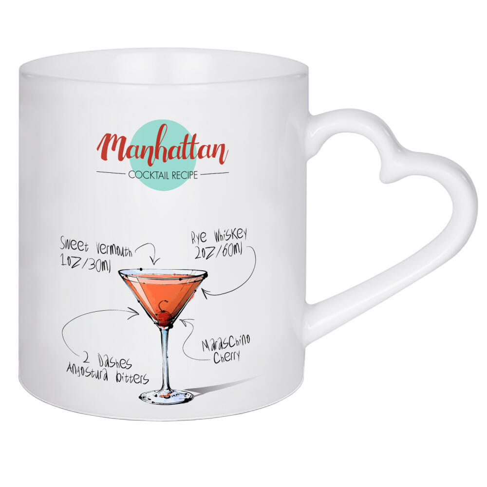 Herztasse "Cocktail Manhattan" artboxONE - Essen & Trinken,Essen & Trinken / Alkohol,Festivals