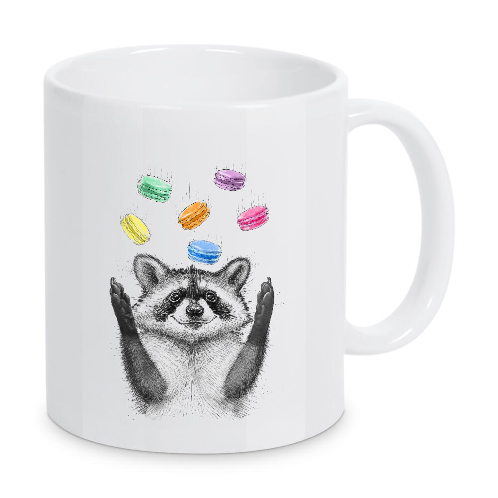 Tasse "Raccoon and cookies" artboxONE - Natur,Tiere,Essen & Trinken
