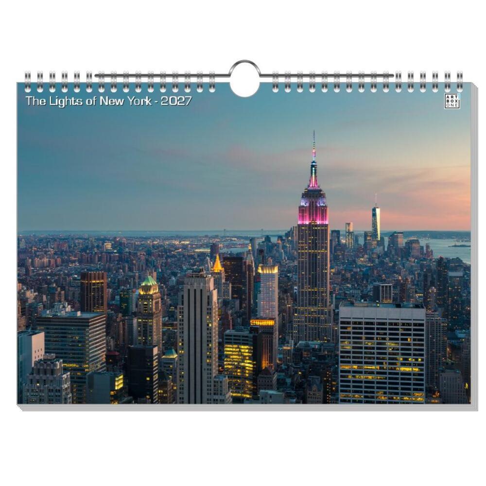 artboxONE Wandkalender A4 2026 The Lights of New York New york