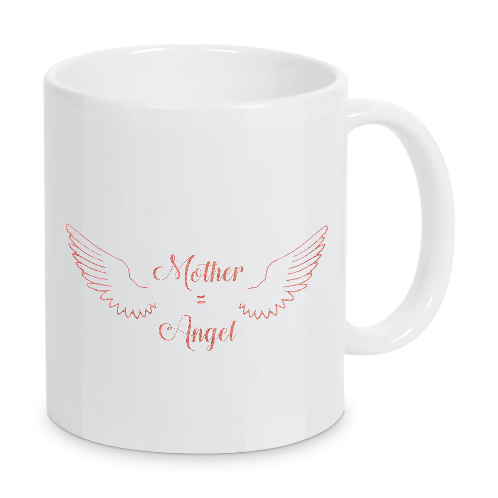 Tasse "Mother Angel" artboxONE - Typografie - Muttertag,Mutter,Mama,Liebe,Beste,Liebeserklärung,Liebe,Beste mutter,Familie,Engel,Schutz,Flügel,Himmel