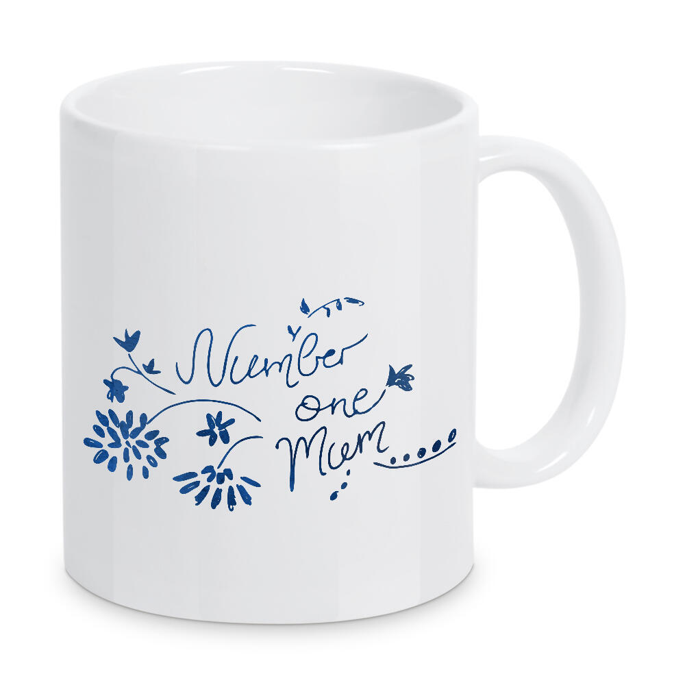 Tasse "Number One Mum" artboxONE - Typografie,Floral