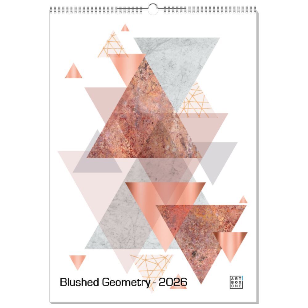 artboxONE Wandkalender A2 2026 Blushed Geometry Rose
